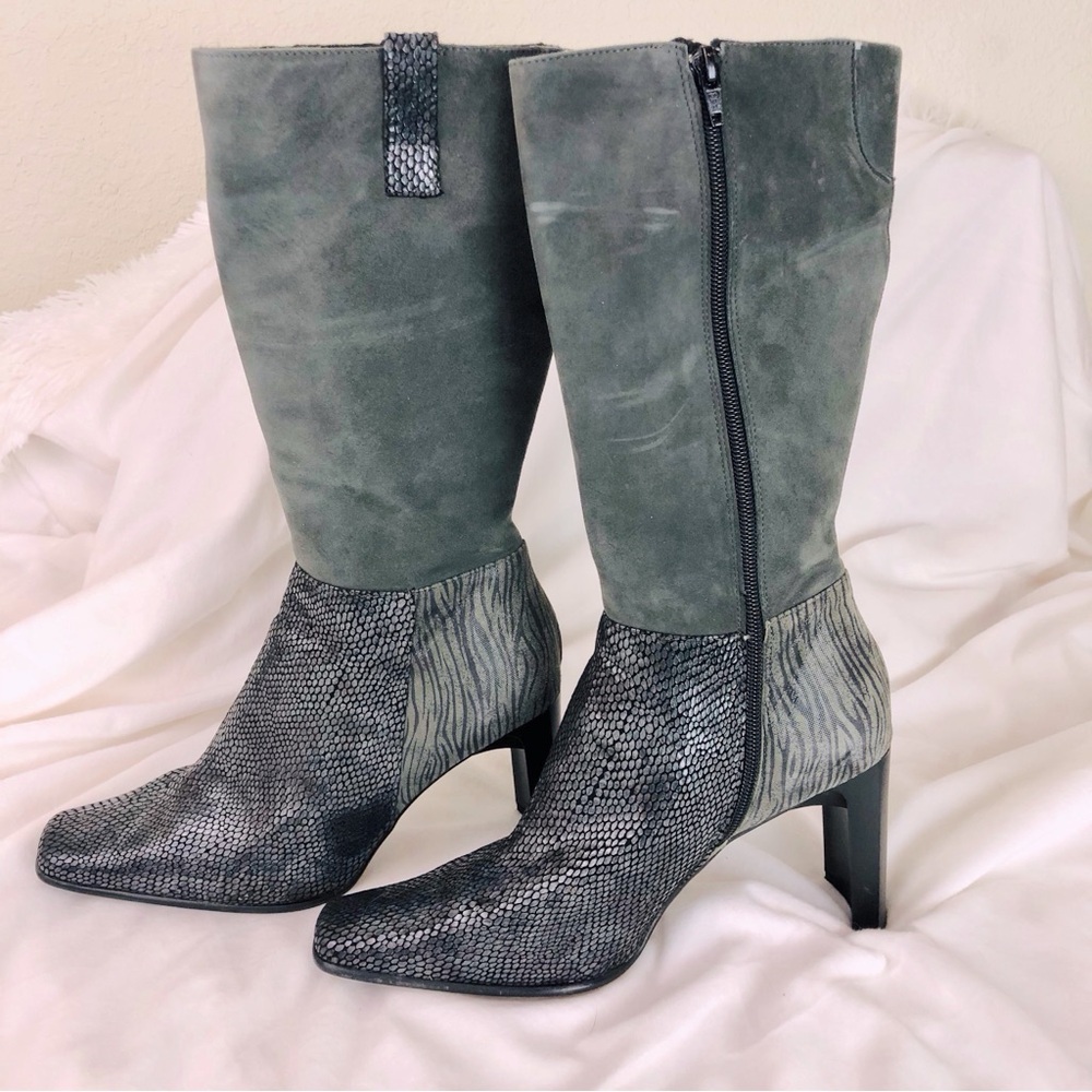 Proxy Gray Heeled Boots - Picture 4 of 16